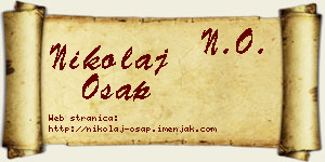 Nikolaj Ošap vizit kartica